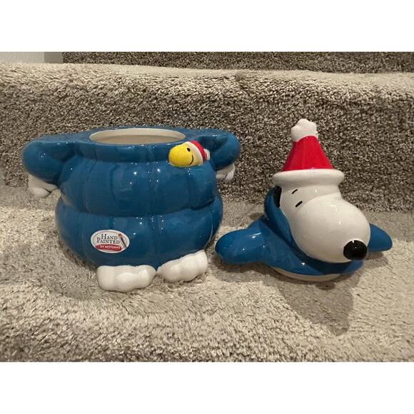Peanuts Snoopy Blue Puffer Jacket Cookie Jar - BRAND NEW - Picture 7 of 7